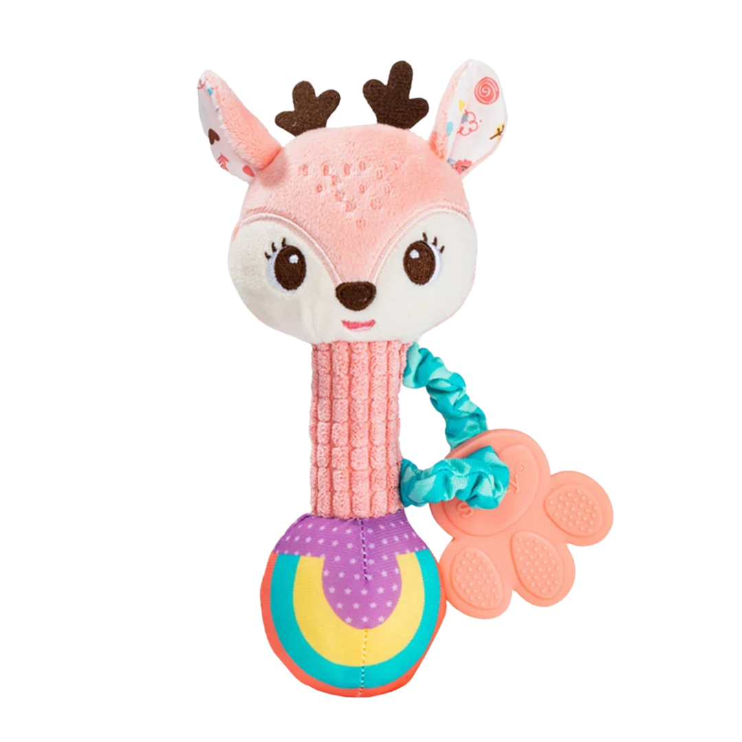Sonaja de muñeco peluche con mordedor